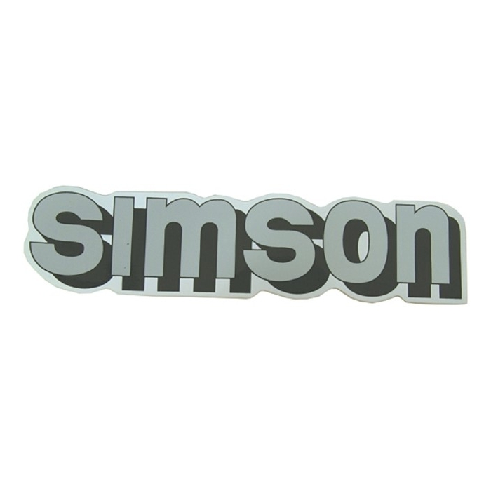 Αυτοκόλλητη ετικέτα "Simson" για το ντεπόζιτο, άσπρο/ασημί