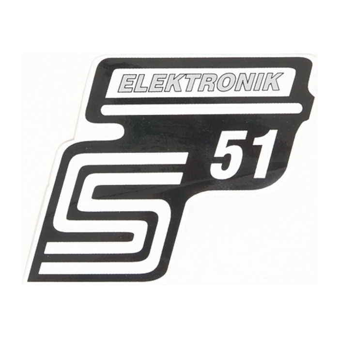 Αυτοκόλλητη ετικέτα "S51 Elektronik", ασημί, για τα μοντέλα S57-S70