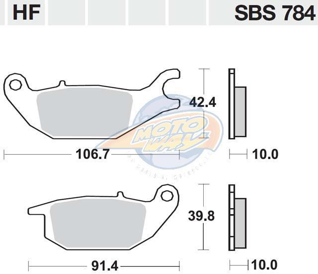 ΤΑΚΑΚΙΑ SBS 784HF FA343 STD FR/RR SUPRA-X125i HELMIN (RR)