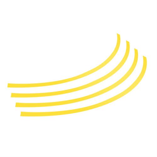 Διακοσμητικά Αυτοκόλλητα Ζάντας Πλαστικά - Κίτρινα 14''-15''-16'