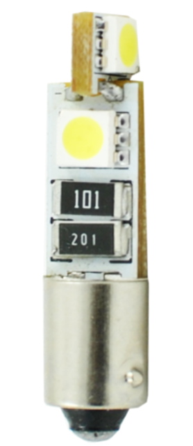 T4W 12V 0,64W BA9s (ΜΙΝΙΟΝ) LED 4xSMD5050 CAN-BUS ΛΕΥΚΟ 1ΤΕΜ.