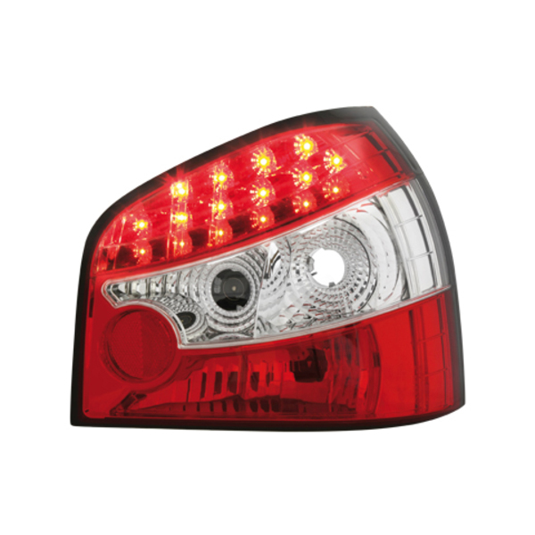 Φανάρια Πισινά για DECTANE Audi A3 8L 96-04 (Κόκκινο/Κρύσταλλο-LED)