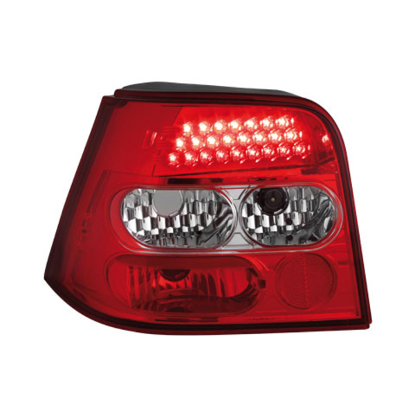 Φανάρια Πισινά για DECTANE VW Golf IV 97-04 (Κόκκινο/Κρύσταλλο-LED)