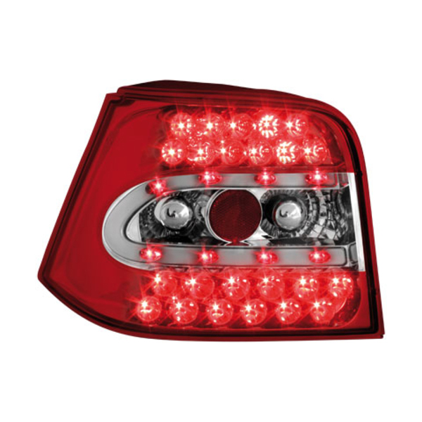 Φανάρια Πισινά για DECTANE VW Golf IV 97-04 (Κόκκινο/Κρύσταλλο-LED)