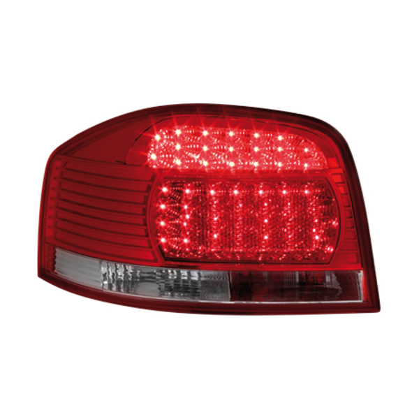 Φανάρια Πισινά για DECTANE Audi A3 8P 03+ (Κόκκινο/Κρύσταλλο-LED)