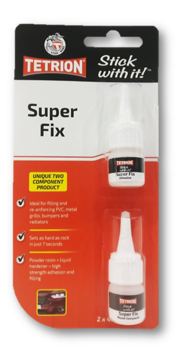 ΚΟΛΛΑ ΔΥΟ ΣΩΛΗΝΑΡΙΩΝ TETRION SUPER FIX 2x4ML